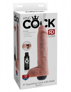 Фаллоимитатор с имитацией семяизвержения King Cock 11