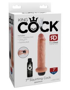 Фаллоимитатор с имитацией семяизвержения King Cock 7